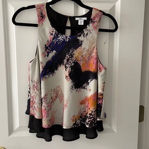 Bar III Multi-layered Sleeveless Blouse
